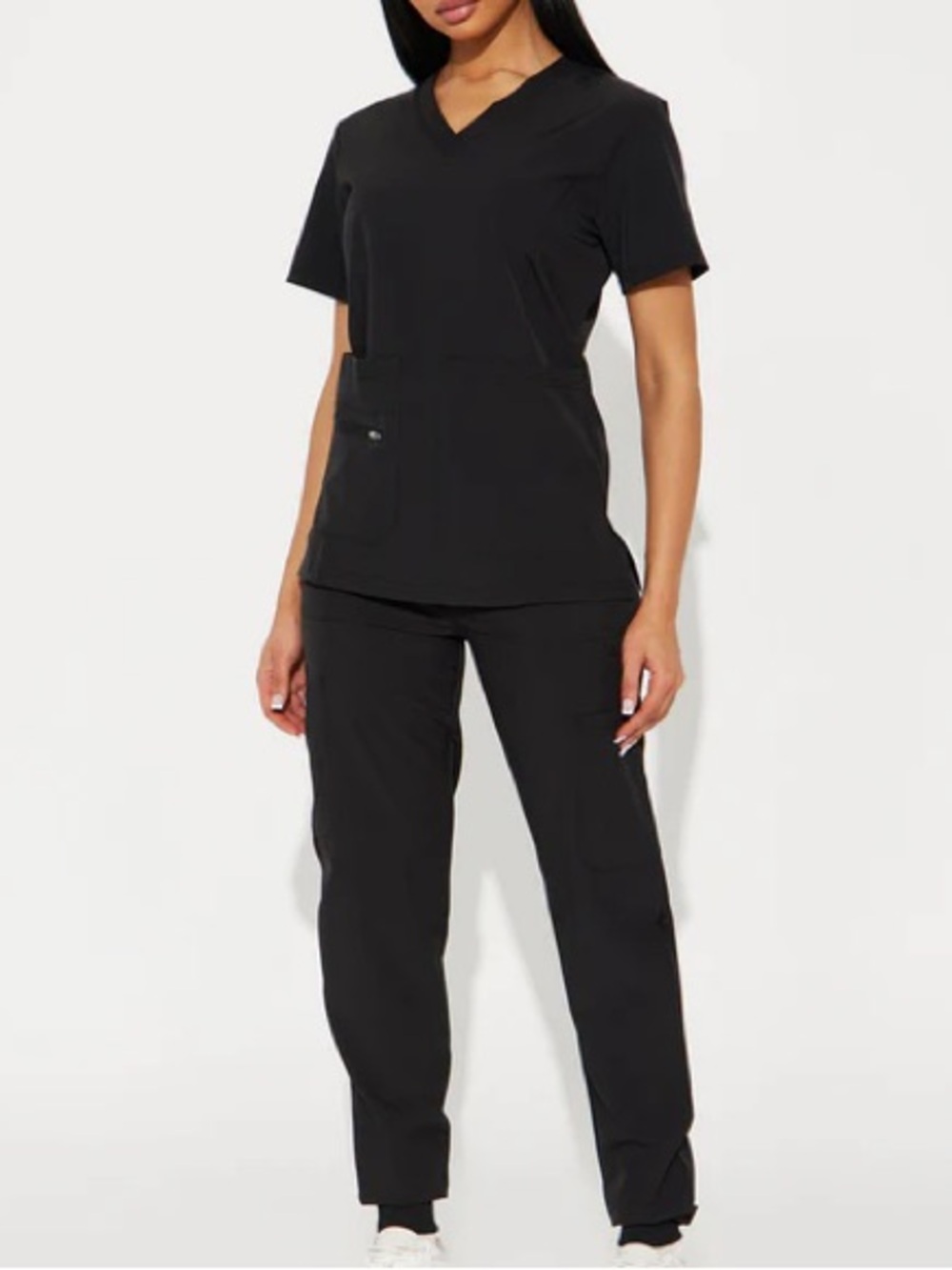 Black 4-Way Stretch Jogger Scrub Set NEW 🏷️